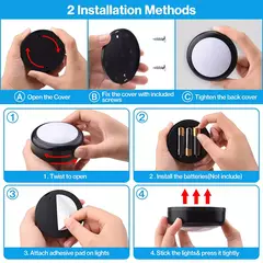 Luces LED nocturnas RGBW con Control remoto, luz regulable.