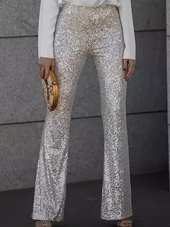 Pantalones Acampanados de Lentejuelas - TOKO Directo a tu Puerta