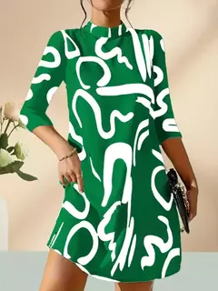 Minivestido Estampado Otoño - comprar en línea