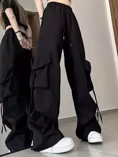 Pantalones Rectos con Cordones