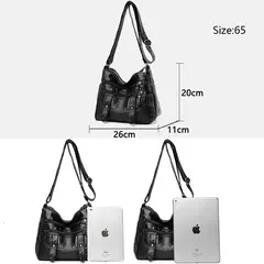 Bolso de hombro de cuero de lujo para mujer, bandolera de diseñador, a la moda,