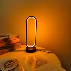 Lámpara de anillo para dormitorio, luz LED de noche con atenuación de tres col en internet