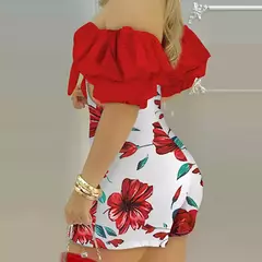 Imagen de Vestido de verano con hombros descubiertos para mujer, traje informal de cintura