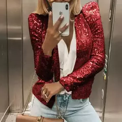 Chaquetas de Lentejuelas Lisa