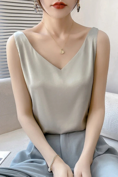 Blusa con cuello V Sexy de tirantes para mujer - comprar en línea