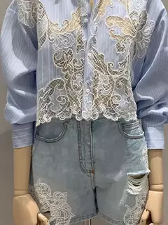 Camisa Elegante de Encaje