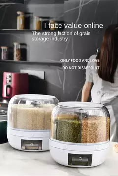 Dispensador de Arroz Granos y Cereales Giratorio de 360 grados - TOKO Directo a tu Puerta