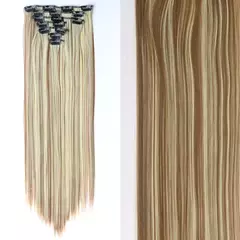 Extensión de Pelo Largo y Liso Natural 16 Clips