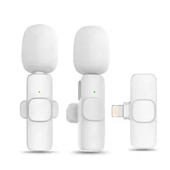 Micrófono Lavalier inalámbrico portátil para iPhone, Android.