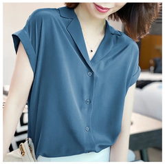 Blusa holgada de manga corta para mujer - tienda en línea