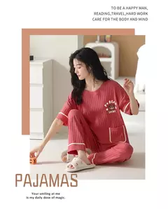 Conjunto de Pijama de Manga Corta