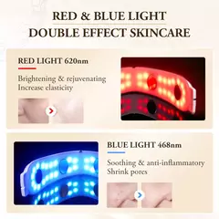 Imagen de Adelgazamiento facial Masajeador de calor con luz roja/azul