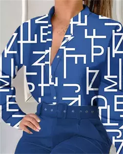 Conjunto de 2 piezas con estampado para mujer, traje informal con botones, camis - TOKO Directo a tu Puerta