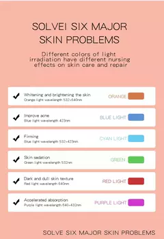 Máscara de terapia de luz Led , cuidado de la piel, belleza, salud Facial, removedor de acné, antiarrugas.