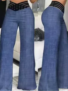 Pantalones acampanados de cintura alta - comprar en línea