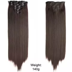 Extensión de Pelo Largo y Liso Natural 16 Clips en internet