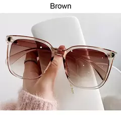 Imagen de Gafas De Sol cuadradas Vintage para mujer, anteojos De Sol femeninos De gran tam