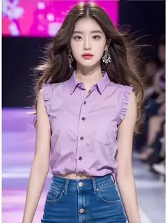 Camisa sin Mangas Color Sólido