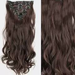 Extensión de Pelo Largo y Liso Natural 16 Clips - tienda en línea