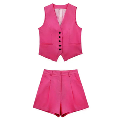 Conjunto Vintage de lino 2 piezas para mujer - tienda en línea