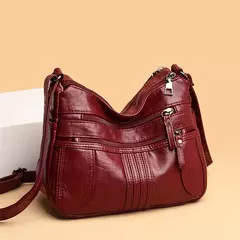 Bolso de hombro de cuero de lujo para mujer, bandolera de diseñador, a la moda, en internet