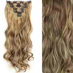 Extensión de Pelo Largo y Liso Natural 16 Clips - comprar en línea