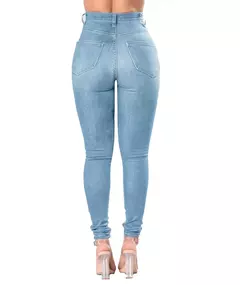 Pantalones rasgados de cintura alta para mujer en internet