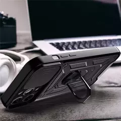 Funda de lujo con anillo magnético para iphone.