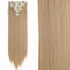 Extensión de Pelo Largo y Liso Natural 16 Clips - comprar en línea