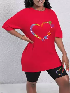 Conjunto de dos piezas con estampado de pies coloridos para mujer - comprar en línea