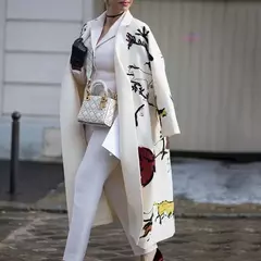 Abrigo de Lana con Estampado - comprar en línea