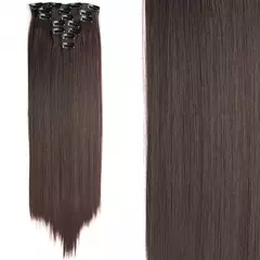 Extensión de Pelo Largo y Liso Natural 16 Clips - TOKO Directo a tu Puerta