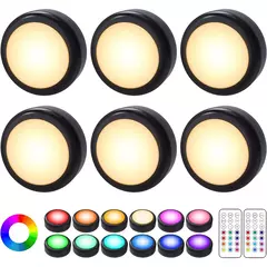 Imagen de Luces LED nocturnas RGBW con Control remoto, luz regulable.