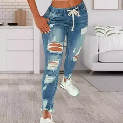 Jeans desgastados de estilo retro para mujeres - comprar en línea