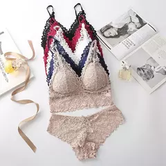 Conjunto de ropa Interior de Encaje Sexy en internet