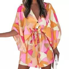 Vestido corto con estampado Floral para mujer