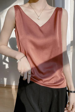 Imagen de Blusa con cuello V Sexy de tirantes para mujer