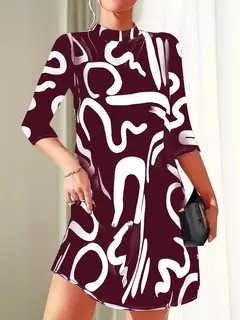 Minivestido Estampado Otoño - comprar en línea
