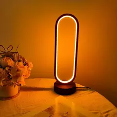 Lámpara de anillo para dormitorio, luz LED de noche con atenuación de tres col en internet