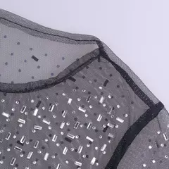 Vestido de Malla Transparente Brillos en internet