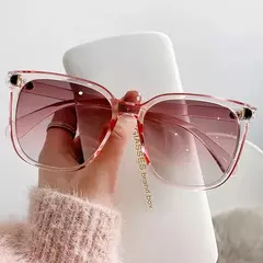 Gafas De Sol cuadradas Vintage para mujer, anteojos De Sol femeninos De gran tam
