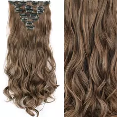 Extensión de Pelo Largo y Liso Natural 16 Clips - TOKO Directo a tu Puerta