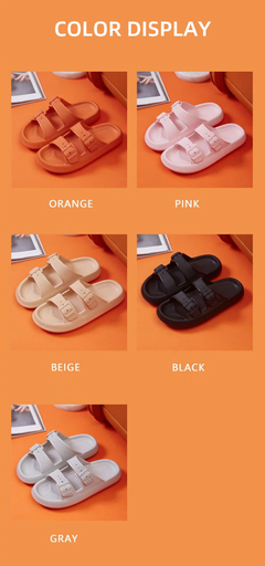 Zapatillas de nube con plataforma gruesa y hebilla para mujer, sandalias desliza - comprar en línea