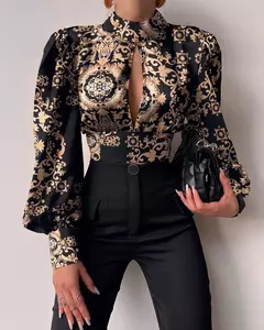 Camisa Estampada Holgada - tienda en línea