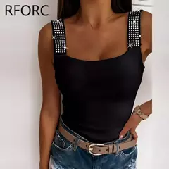 Top Corto Sexy Diamante (Imitacion)