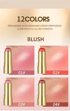 Colorete multiusos 3 en 1, Brillo Facial tinte para ojos, mejillas y labios, resistente al agua. - comprar en línea