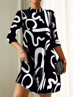 Minivestido Estampado Otoño