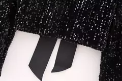 Blusa con lazo Recortado y Lentejuelas en internet