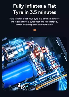 Inflador de neumáticos portátil para coche, compresor de aire de 250W - tienda en línea