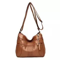 Bolso de hombro de cuero de lujo para mujer, bandolera de diseñador, a la moda,